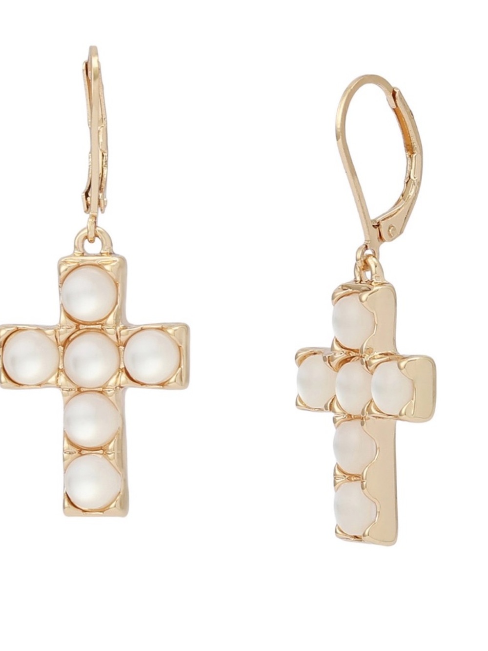 Robert Lee Morris Mother of Pearl Cross Earrings - Picture 2 of 7